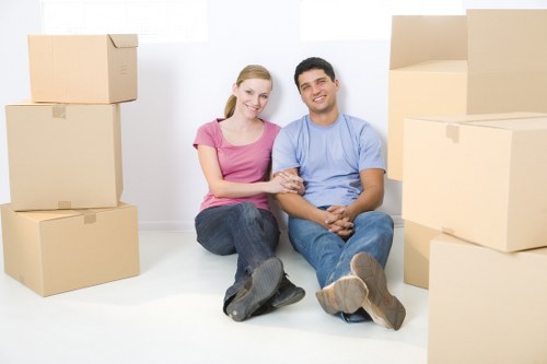 Professional movers assisting with apartment and office relocation in central London